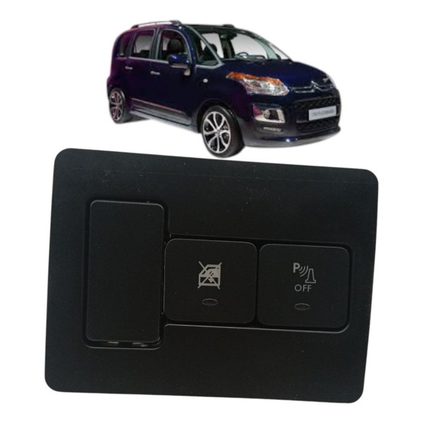 Botão Sensor Parking Trava Vidros Citroen C3 Picasso 2012