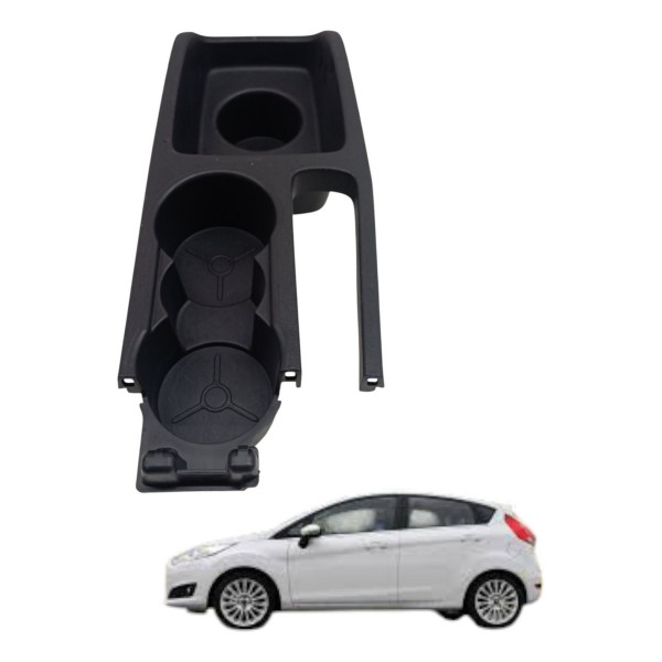 Moldura Porta Copos Console Central Ford New Fiesta 2016