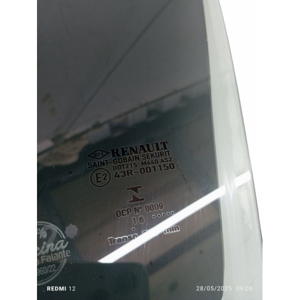 Vidro Porta Dianteira Esquerda Renault Logan 2016 2017 2018