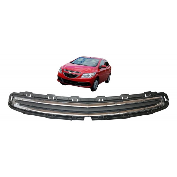 Grade Superior Parachoque Chevrolet Prisma 2014 2015 Detalhe