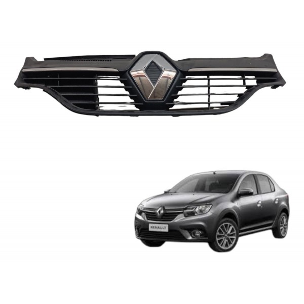 Grade Frontal Parachoque Dianteiro Logan 2016 2017 Detalhe