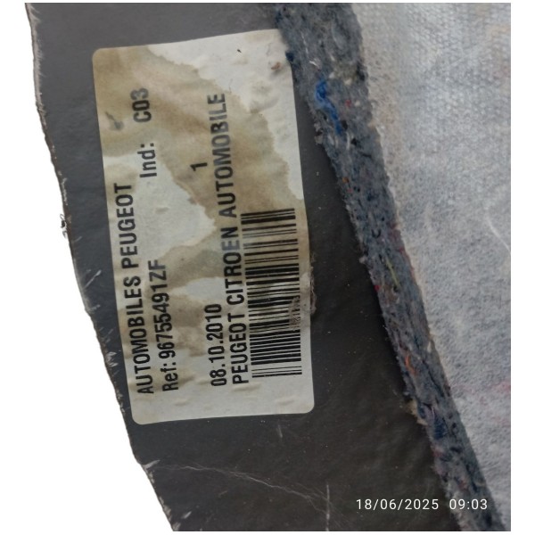 Carpete Assoalho Traseiro Peugeot 3008 2011 2012