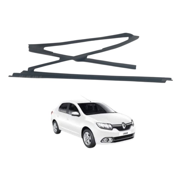 Kit Borracha Vedação Dianteira Direita Renault Logan 2017