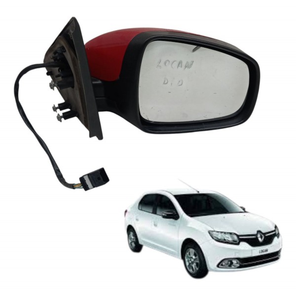 Retrovisor Elétrico Esquerdo Renault Logan 2016 2017 Detalhe