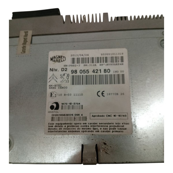 Modulo Central Multimidia Peugeot 208 2015 2016 2017