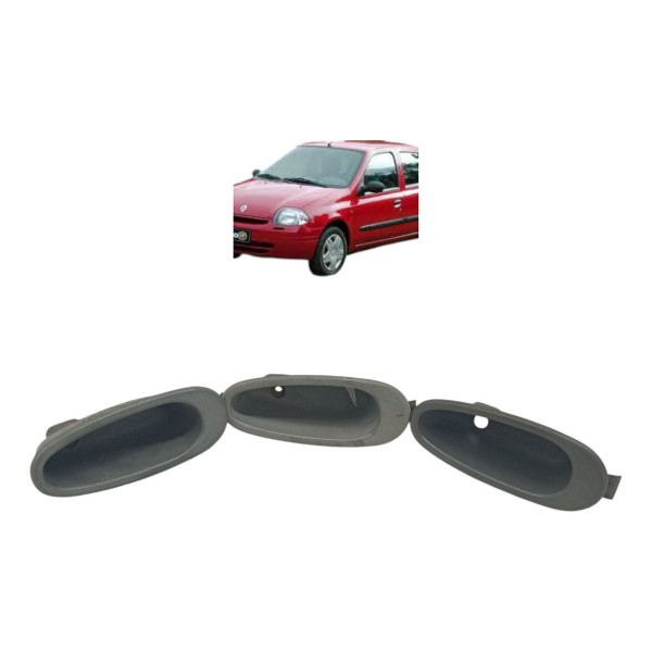 Kit Moldura Puxador Interno Porta Renault Clio 2001 2002