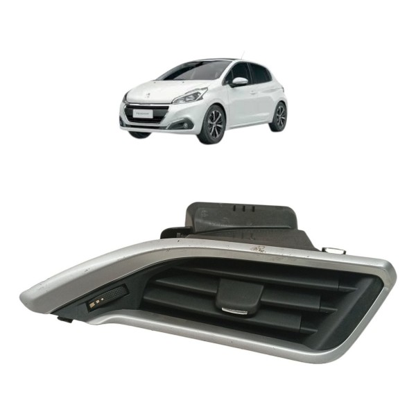 Difusor Ar Direito Friso Prata Peugeot 208 2019