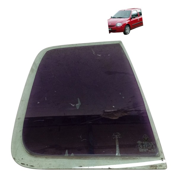 Vidro Fixo Traseiro Direito C/borracha Renault Clio 2002