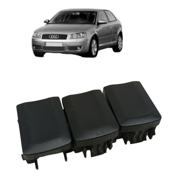 Kit Moldura Botão Falso Painel Audi A3 1999 2001