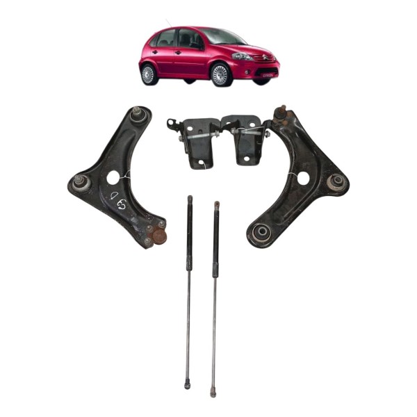 Kit Suspensão Par Amortecedor Porta Mala Citroen C3 1.4 2008