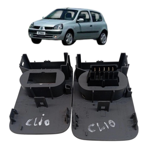 Par Moldura Botão Renault Clio 2002 2003 2004