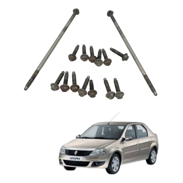 Kit Parafuso Fixação Carter Renault Logan 1.6 16v 2009