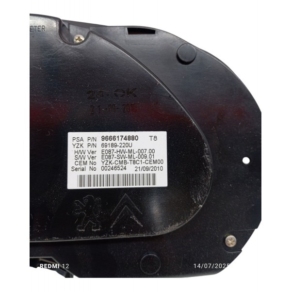 Painel Instrumento Peugeot 3008 1.6 2011