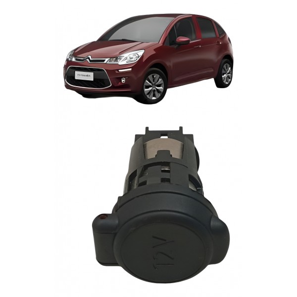 Tomada 12v Energia Console Central Citroen C3 1.2 2018