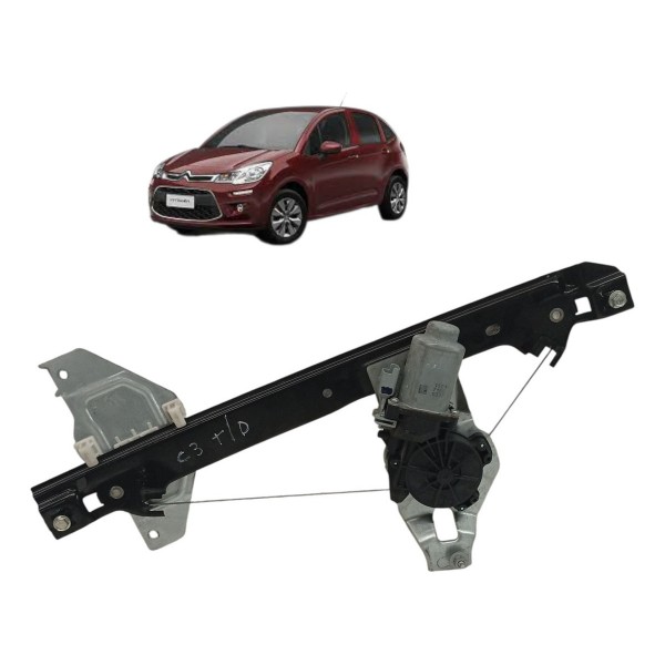 Maquina Viidro Eletrico Traseiro Direito Citroen C3 2018