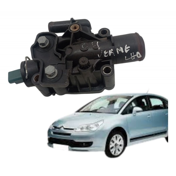 Carcaça Valvula Termostatica Citroen C4 Glx 1.6 2013