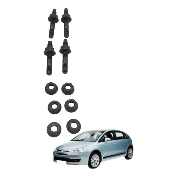 Kit Parafuso Coletor Escape Motor Citroen C4 Glx 1.6 2013