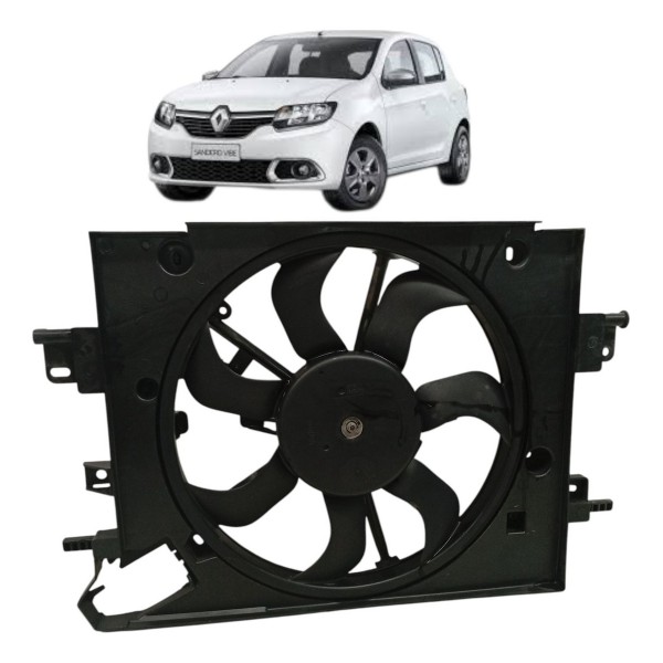Ventoinha Eletroventilador Renault Sandero 1.0 2015 Detalhe