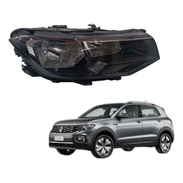 Farol Dianteiro Direito Volkswagen Tcross 2020 Detalhe