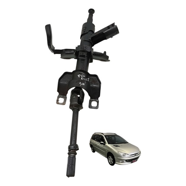 Coluna Direção C/comutador Ignição Peugeot 206 Sw 2003 2004