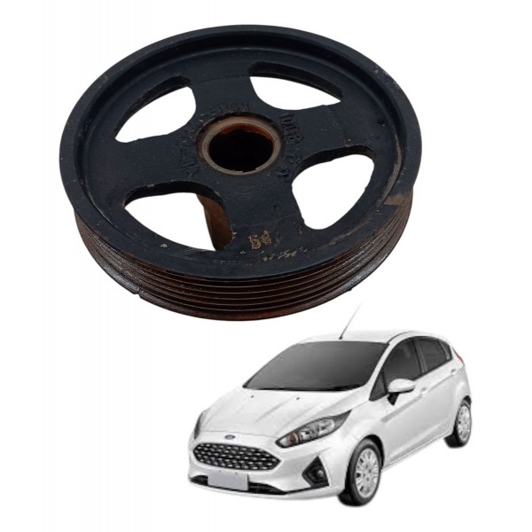 Polia Virabrequim Motor Ford Fiesta 1.6 Zetec Flex 2012 2013