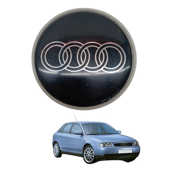 Tampa Central Calota Roda Audi A3 Preto 1999 2001 2002 2003