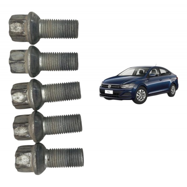 Kit 5 Parafusos Roda Volkswagen Virtus 1.6 2018 2019