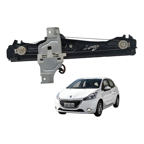 Maquina Vidro Traseiro Direito Peugeot 208 2013 2014