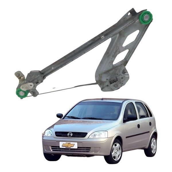 Máquina Vidro Manual Traseiro Esquerdo Chevrolet Corsa 2003