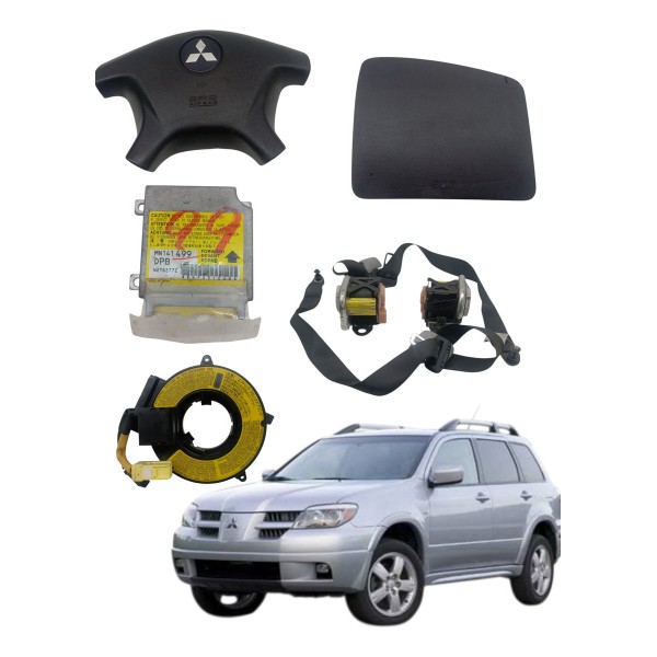 Kit Airbag Cinto Bolsa Modulo Disk Mitsubishi Airtrek  2006