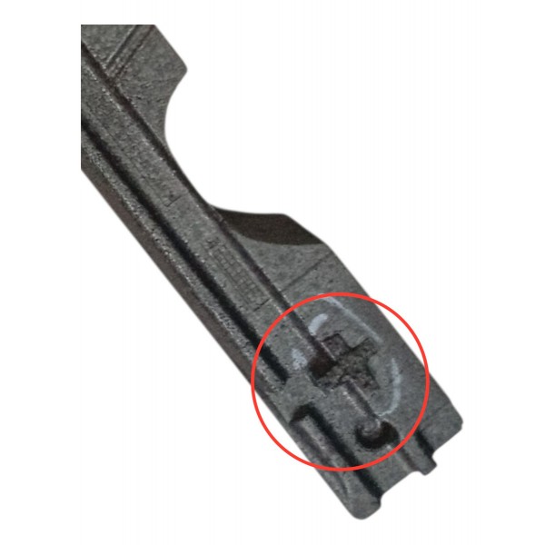 Absorvedor Parachoque Traseiro Ford Fiesta 2016 Detalhe