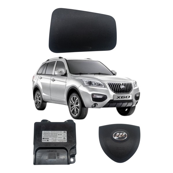 Kit Bolsa Painel Bolsa Volante Modulo Airbag Lifan X60 2016