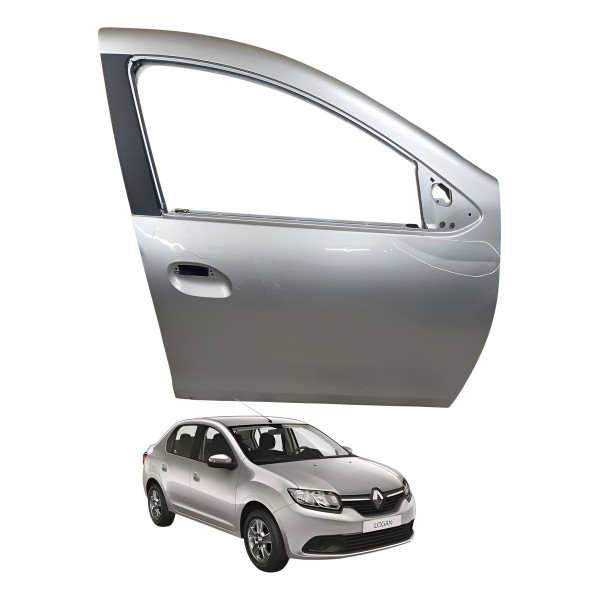 Porta Dianteira Direita Renault Logan 4p 2013 2014 Detalhe Dianteira