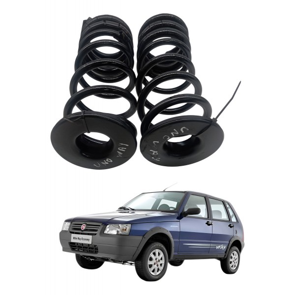 Par Molas Traseiras Fiat Uno Way 1.0 2010 2011 2012 2013