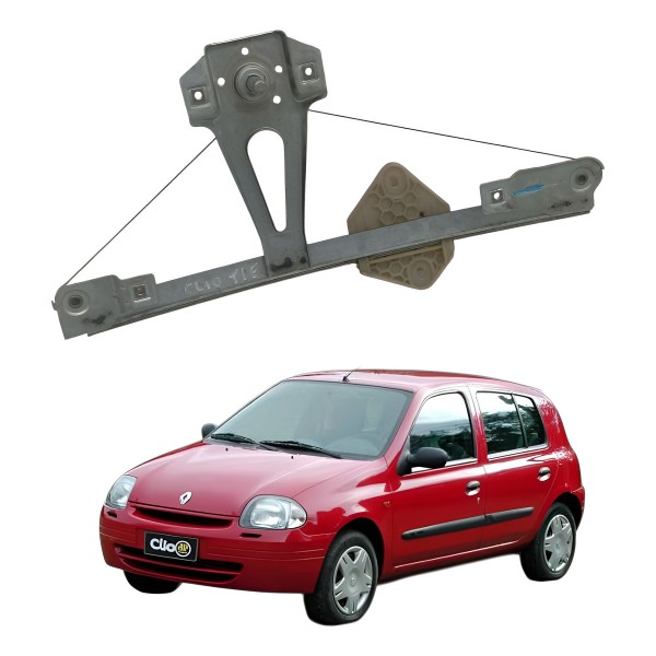 Maquina Vidro Traseiro Direito Renault Clio 2002 2003 2004