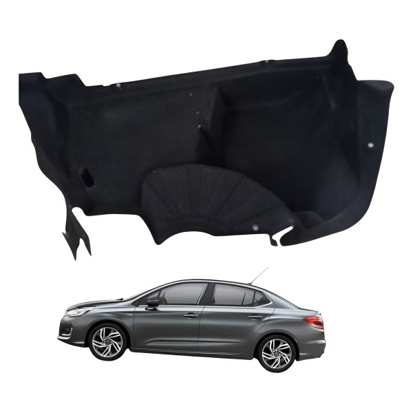 Forro Esquerdo Porta Malas Citroen C4 Lounge 2015 Detalhe