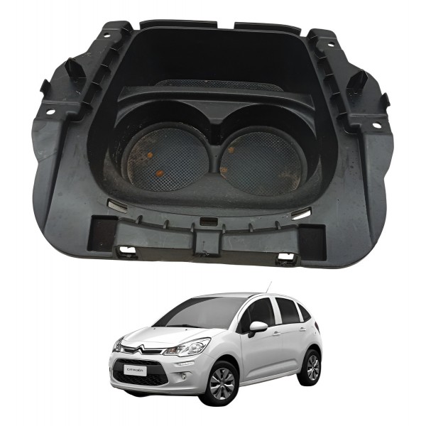 Moldura Porta Copos Console Peugeot 208 2015 2016 2017