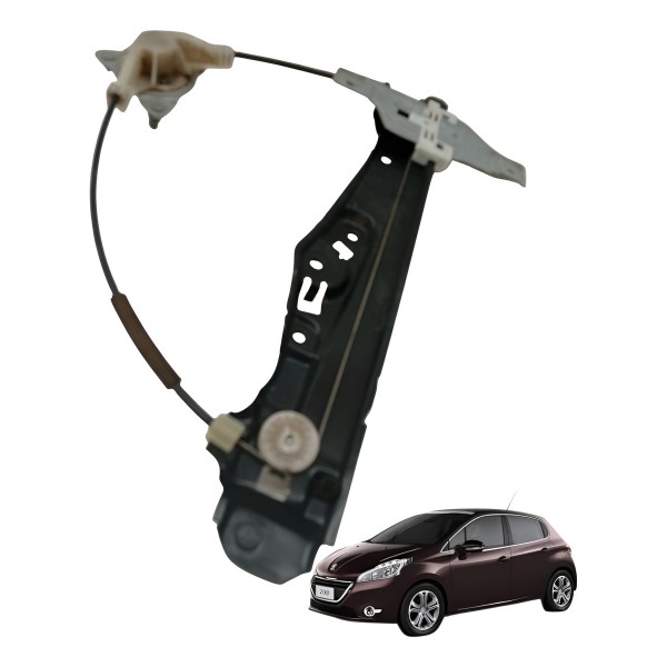 Maquina Vidro Traseiro Direito Peugeot 208 2014 2015 2016