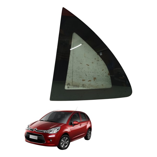 Vidro Fixo Traseiro Esquerdo Citroën C3 2013 2014 2015 2016