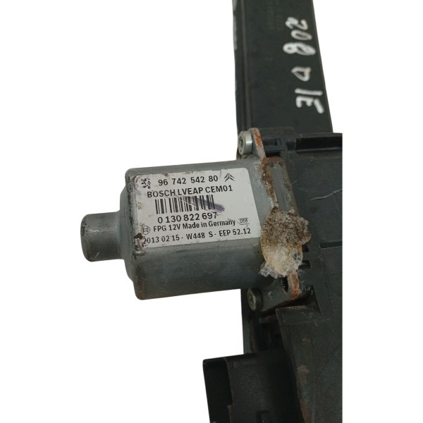 Maquina Vidro Dianteiro Esquerdo Peugeot 208 2014 2015 2016