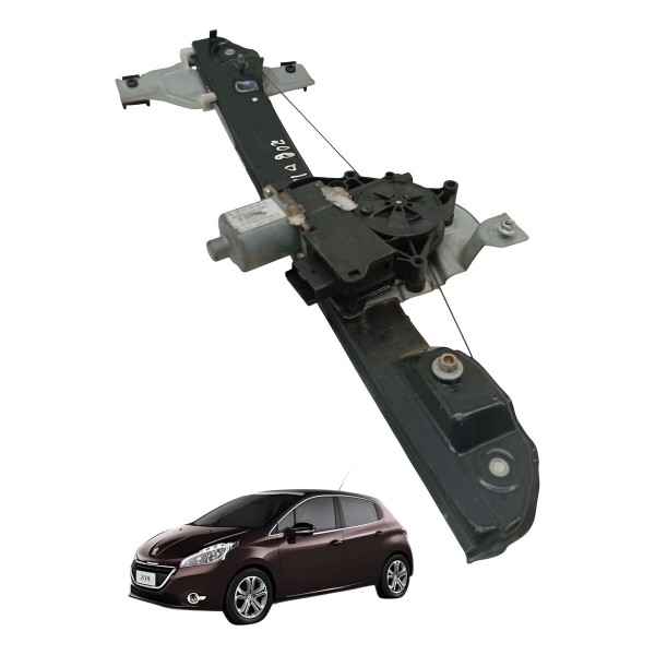Maquina Vidro Dianteiro Esquerdo Peugeot 208 2014 2015 2016