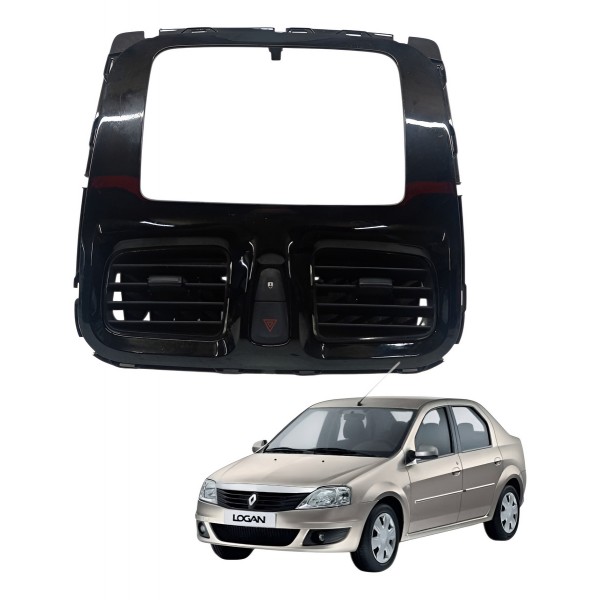 Moldura Painel Central Difusor Ar Renault Logan Sandero 2009