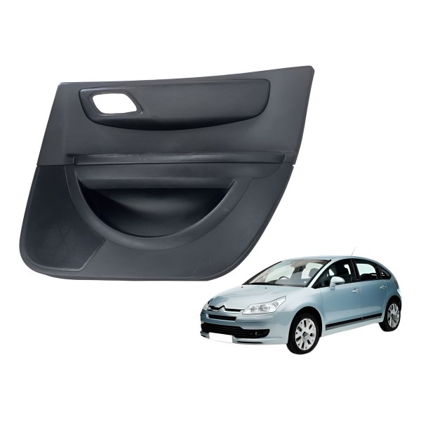 Forro Porta Traseiro Direito Citroen C4 Pallas 4p 2008 2009 Preto