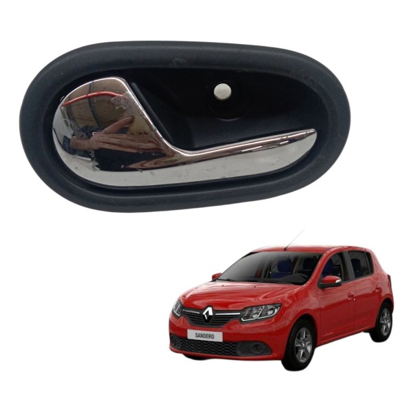 Maçaneta Interna Traseira Esquerda Renault Sandero 1.0 2017 Traseira