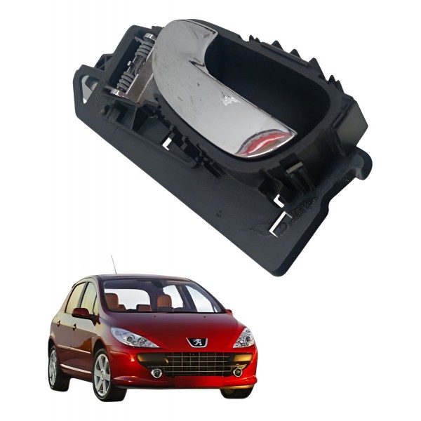 Maçaneta Interna Dianteira Esquerda Peugeot 307 2005 2006 Traseira