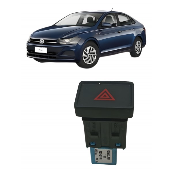Botão Pisca Alerta Volkswagen Virtus Polo Nivus 2019 2020