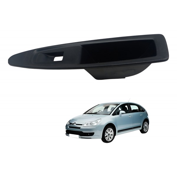 Moldura Botão Porta Traseira Esquerdo Citroen C4 Pallas 2009 Preto