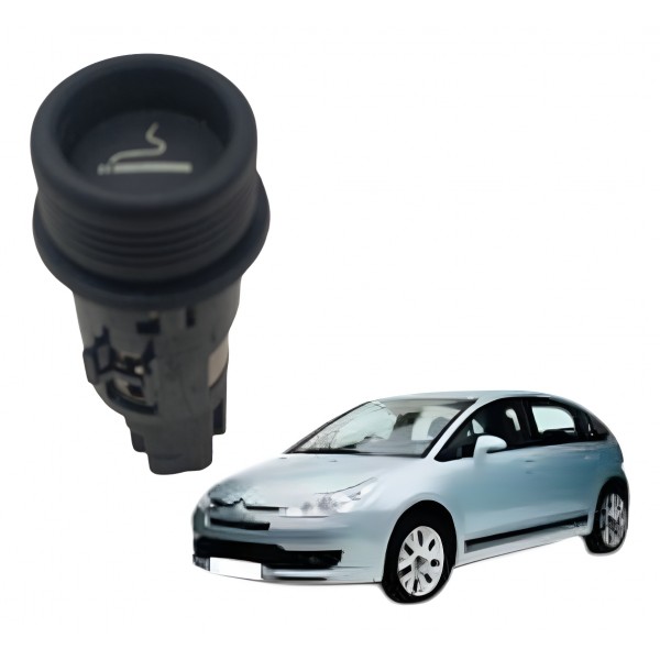 Acendedor Cigarro Moldura Freio Mao Citroen C4 Pallas 2008 Preto