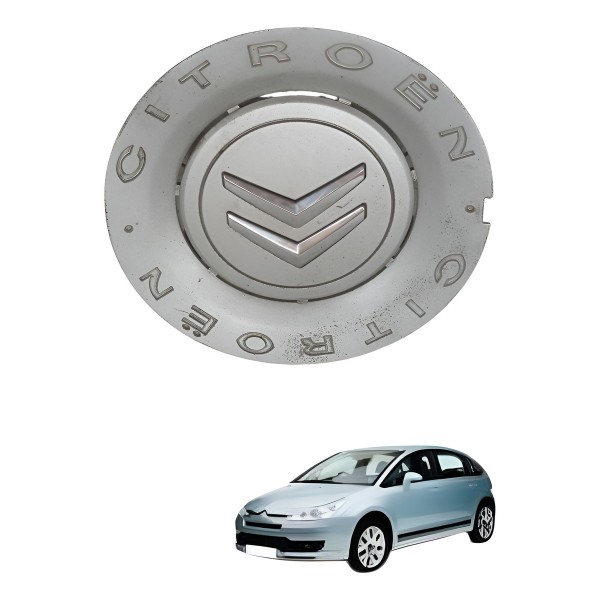 Calota Central Roda Citroen C4 Pallas 2008 2009 2010 2011 - Prateado