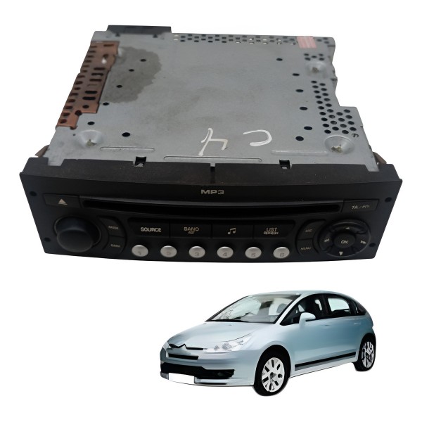 Radio Cd Player Mp3 Original Citroen C4 Pallas 2008 2009